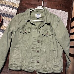 Old Navy Light Olive Green Jean Jacket